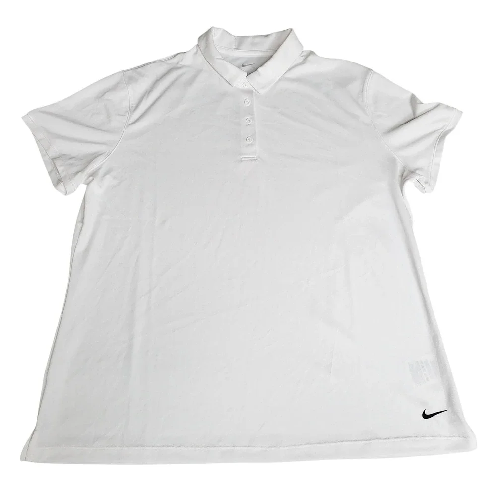 Nike Dri-FIT Womens Golf‎ Polo Shirt White XL DH2309-100 Short Sleeve NWT